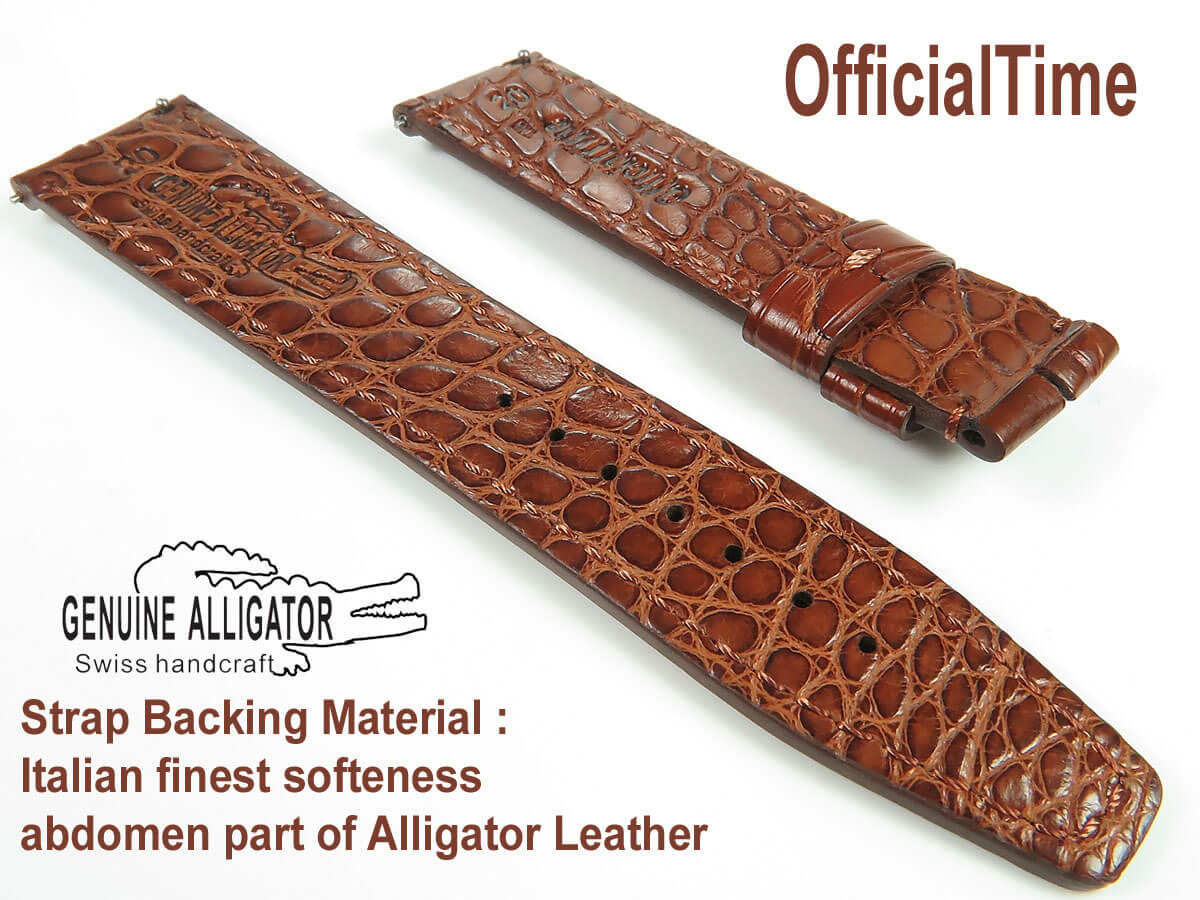 OfficialTime Genuine Alligator Leather Strap for IWC